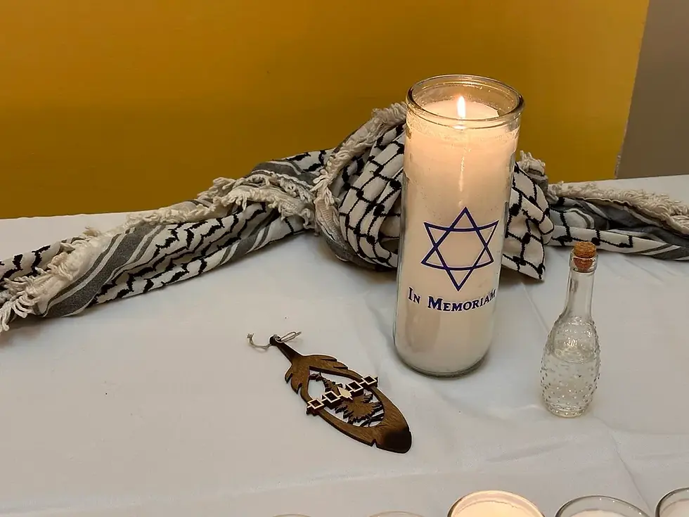 Photo captured by Rebecca Firestone at the NYC World Holocaust Remembrance Day teach-in on January 27, 2024 where UN experts presented evidence on Israel’s genocide in Palestine. [Medium]