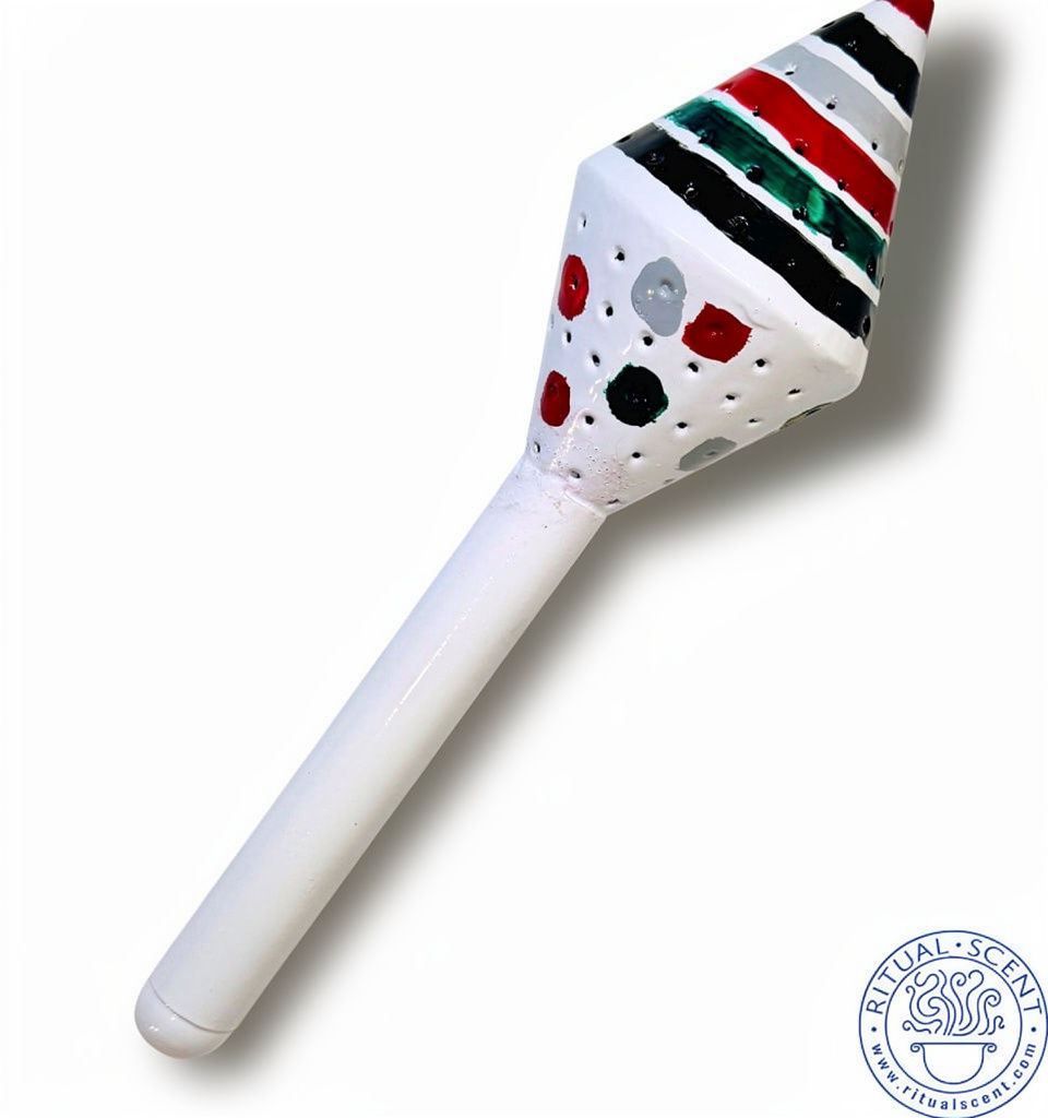 White Conical Asheré Axé Rattle for Aganju