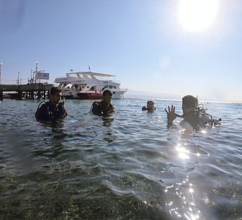 Divemaster course in action