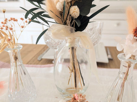 Centre de table fleurs séchées 