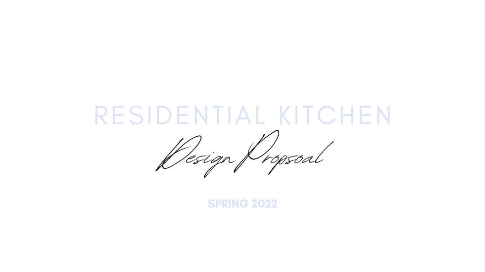 Residential Kitchen Design Proposal