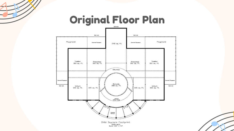 Original Floor Plan for Commercial Daycare Facility Design Proposal