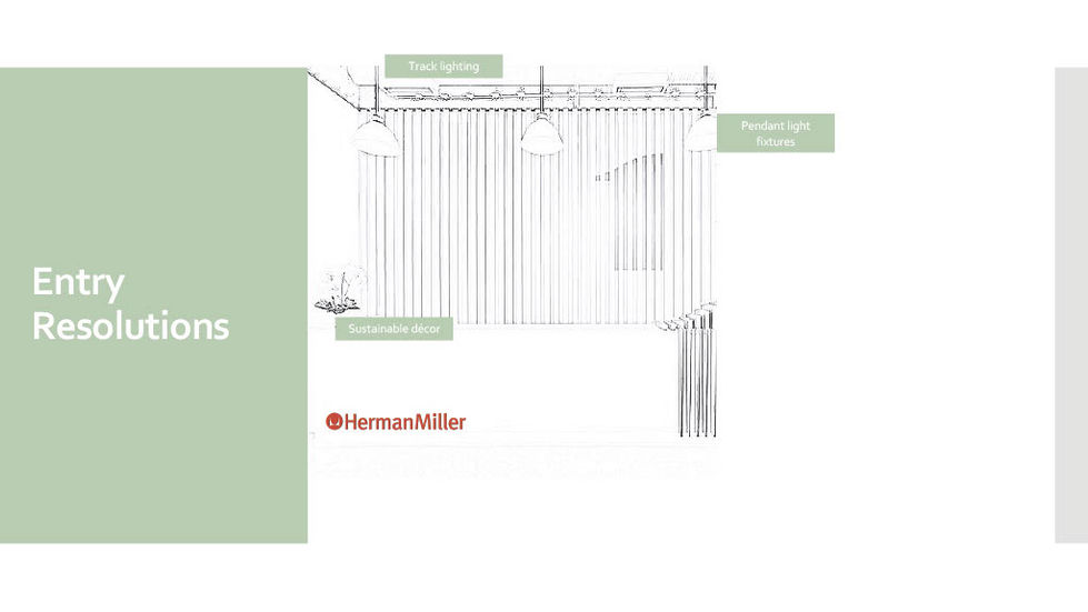 Entry Resolution for Herman Miller Furniture Showroom Design Proposal