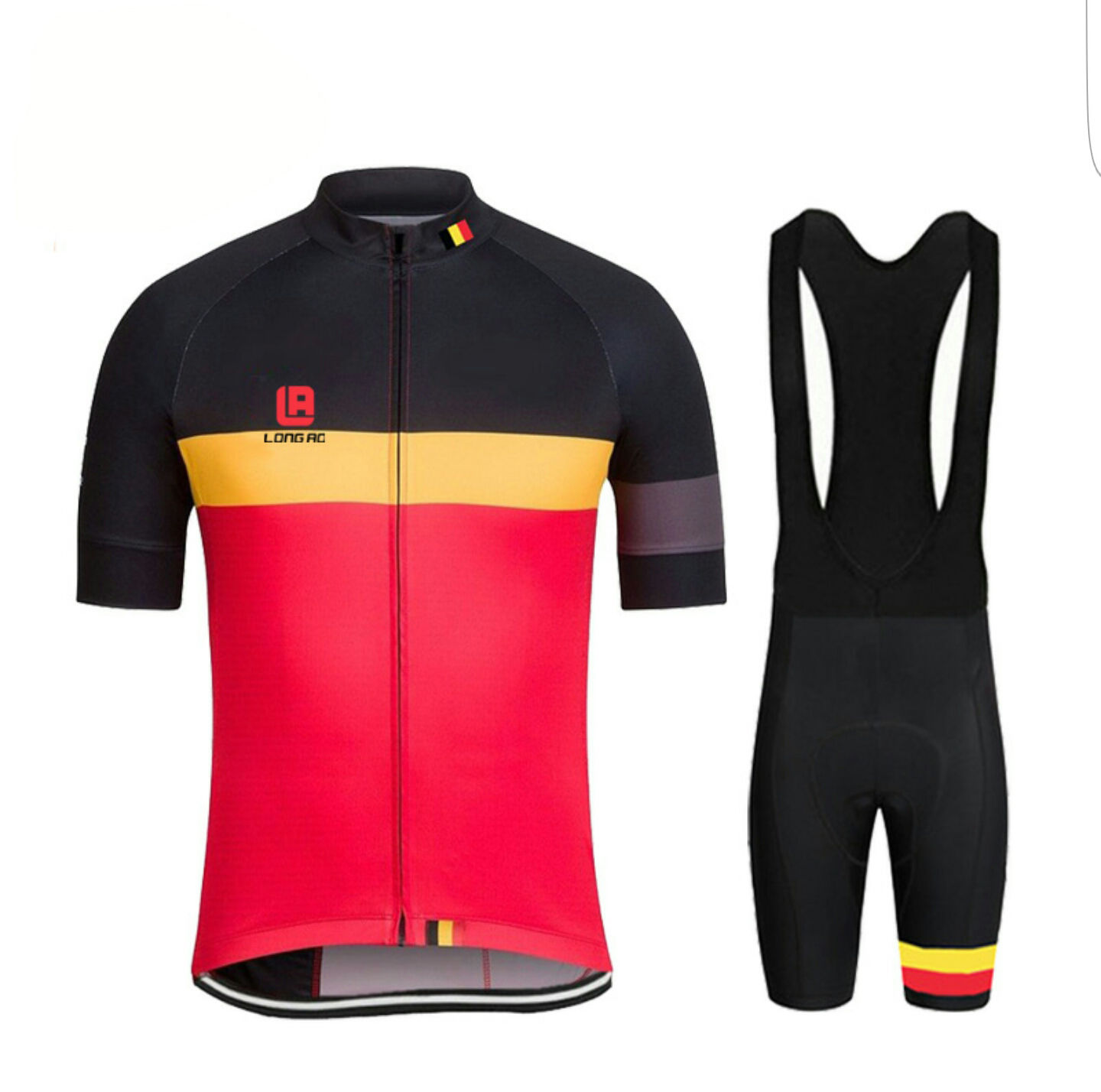 Uniforme Ciclismo Corto Lycra - Rojo/Negro