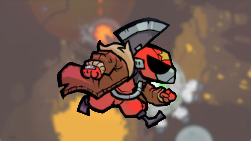 A guy wearing a brown jacket runs forward