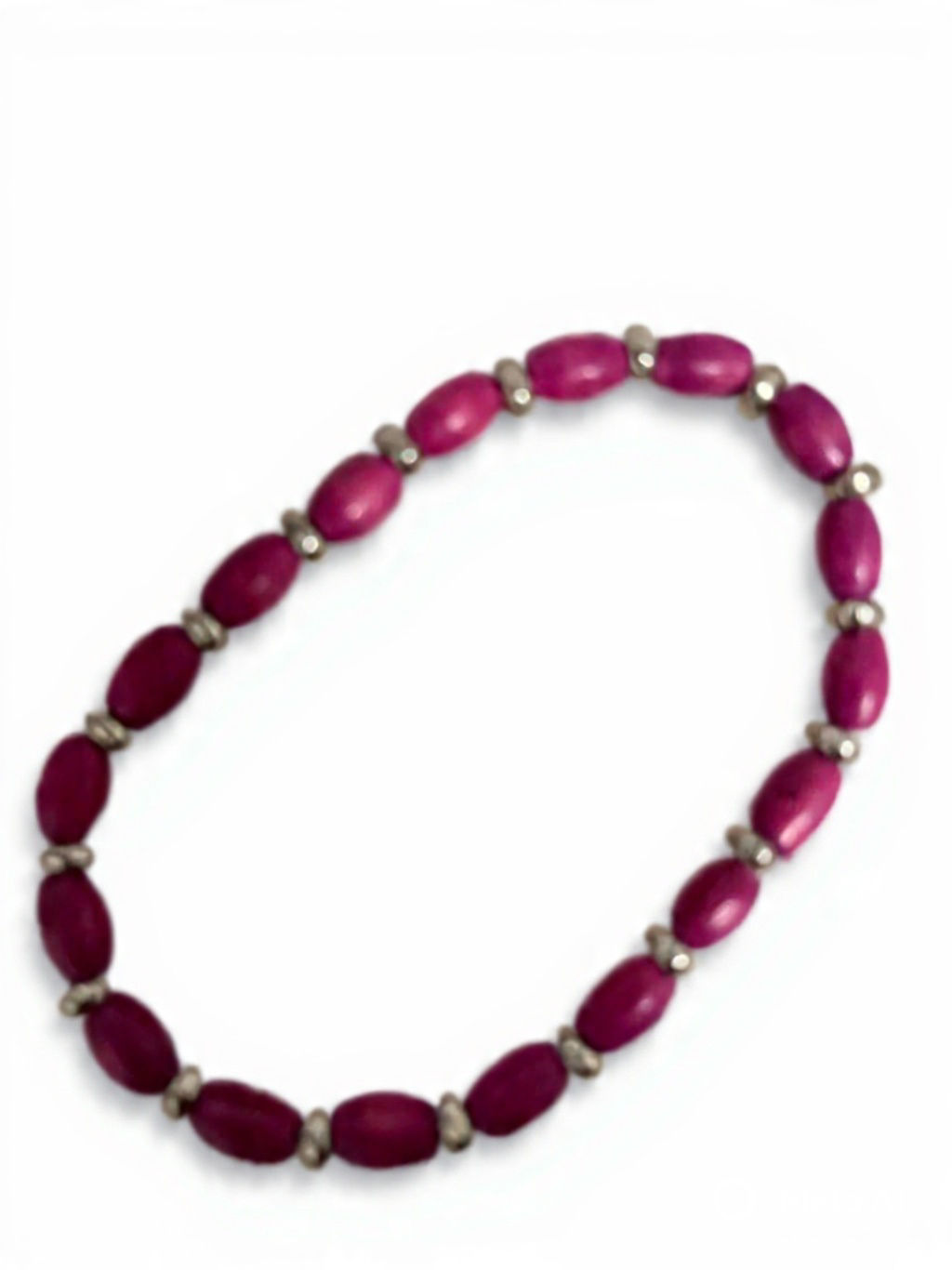 LIAX Pink& Silver Beaded Bracelet