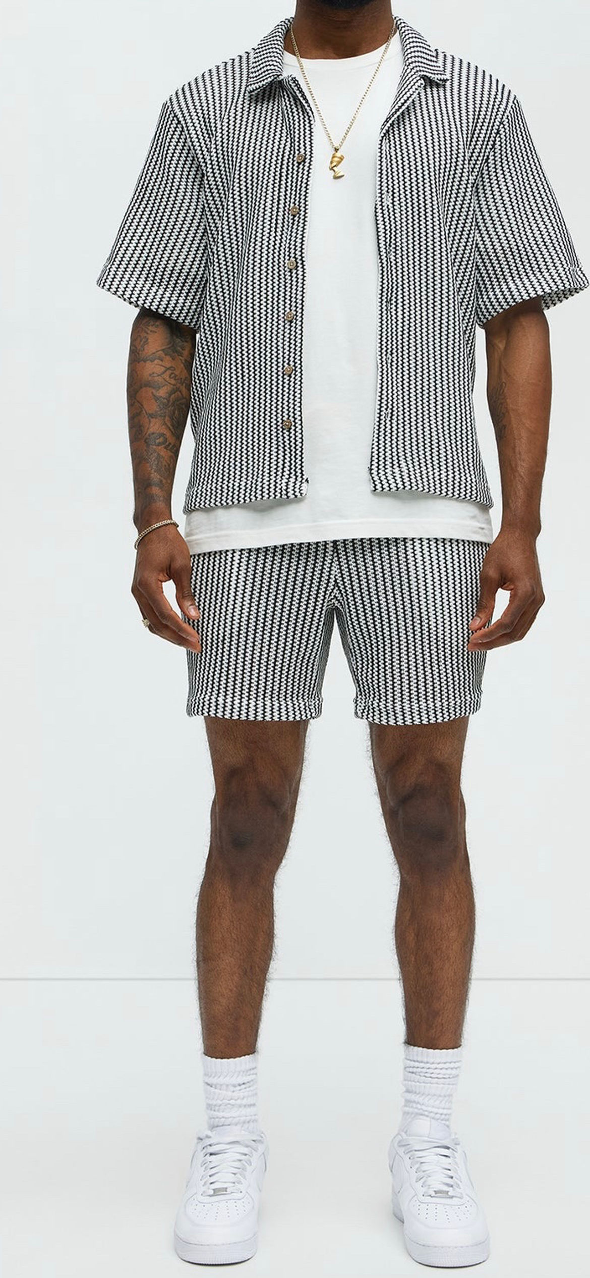 Raymond's Summit Drawstring Zig Zag Shorts Set