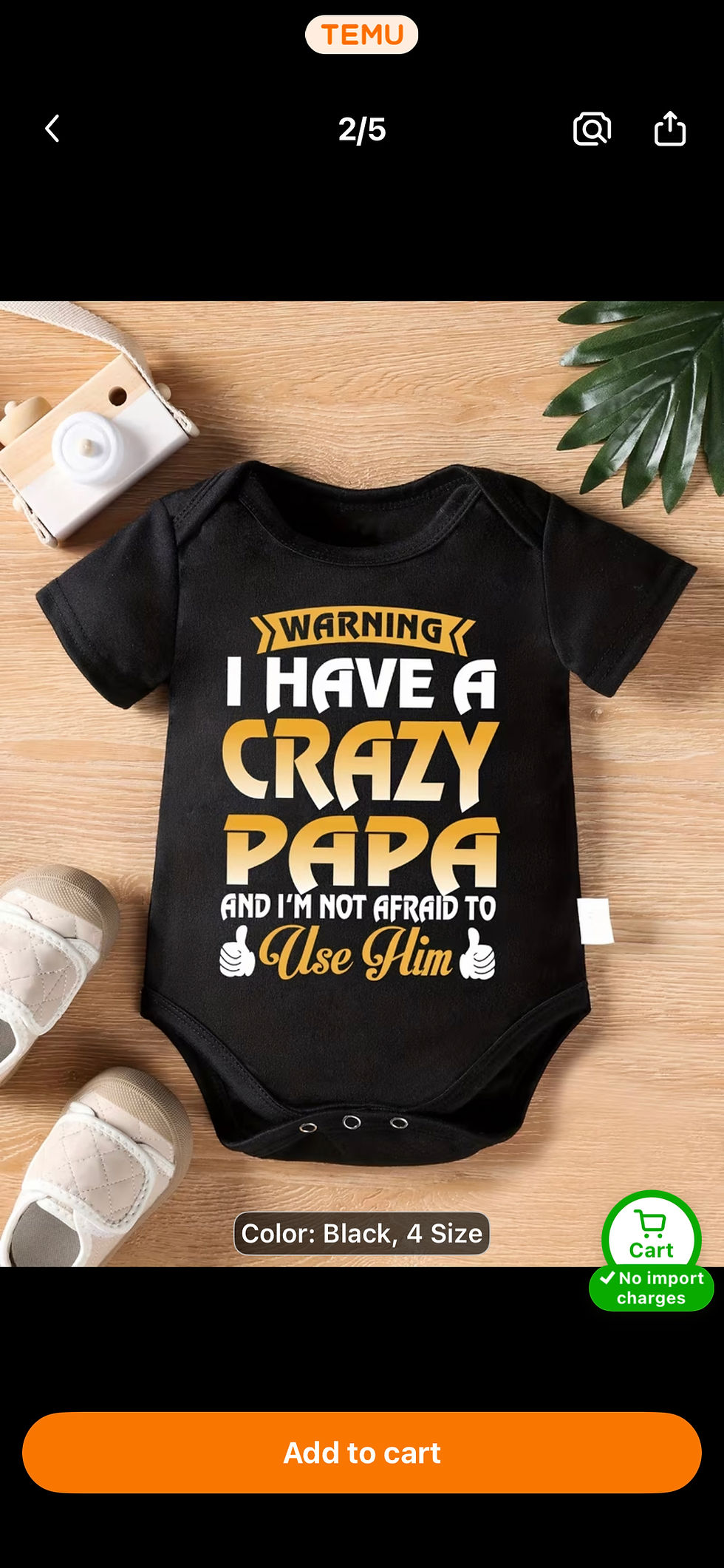Thumbnail: Paradise Baby Unisex Letter Print Onesie