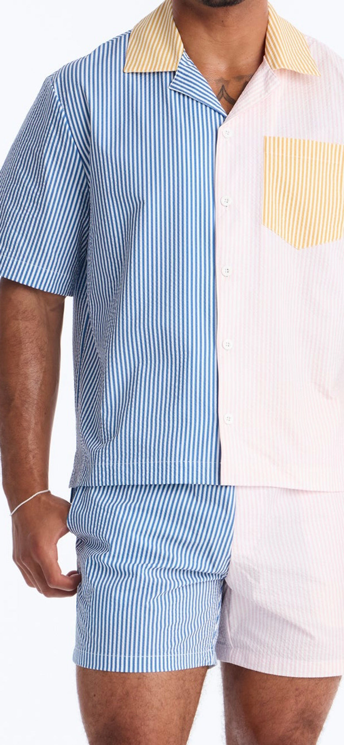 Raymond's Stripe Button Up Set