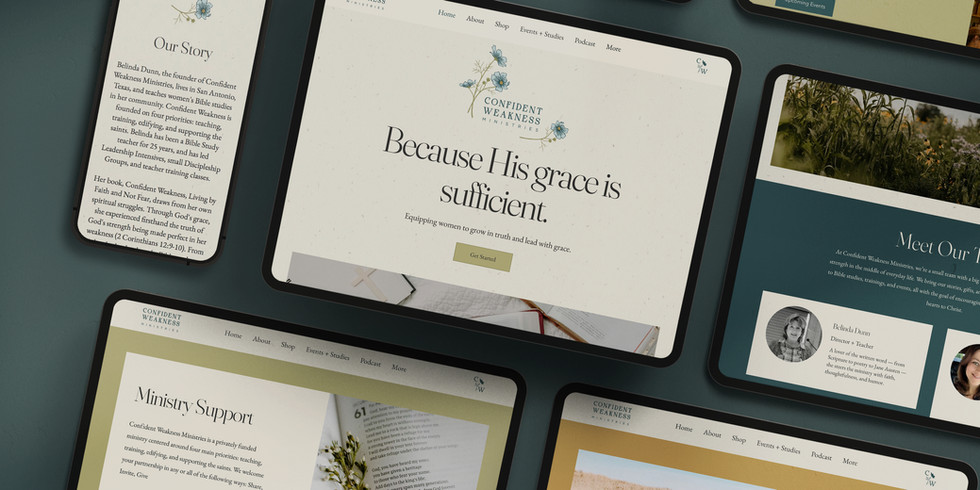 CONFIDENT WEAKNESS MINISTRIES BRAND IDENTITY + WEBSITE