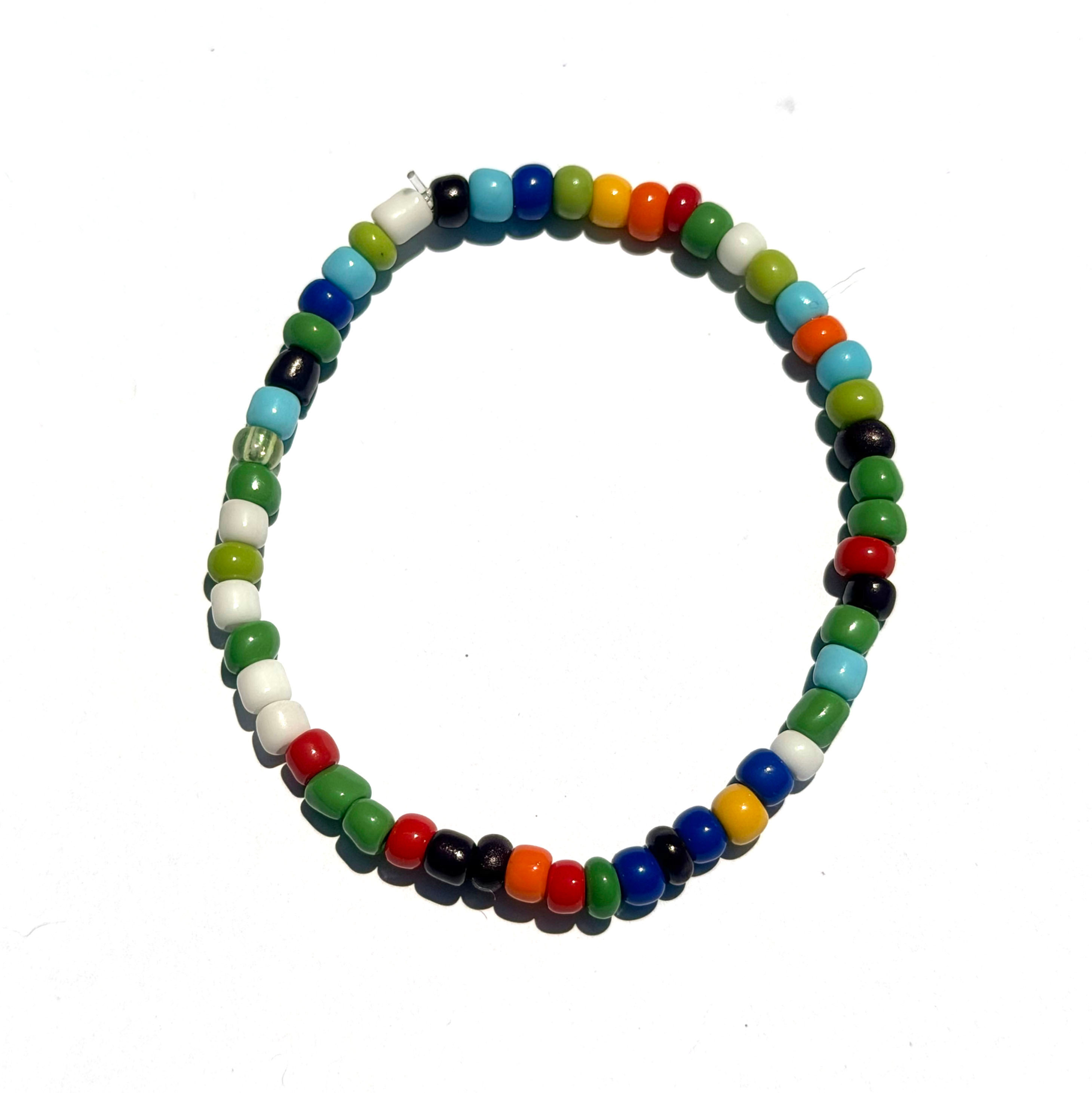Multi-colored Glass Bead Bracelet