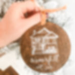 Thumbnail: Custom Home Portrait Home Drawing Ornament |Hand-Drawn Personalized Holiday Gift