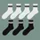 Thumbnail: Solid Black & White Thickened Mid Length Socks
