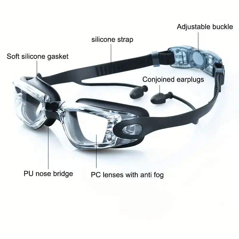 Thumbnail: Ancti-Fog Swimming Goggles & Earplugs