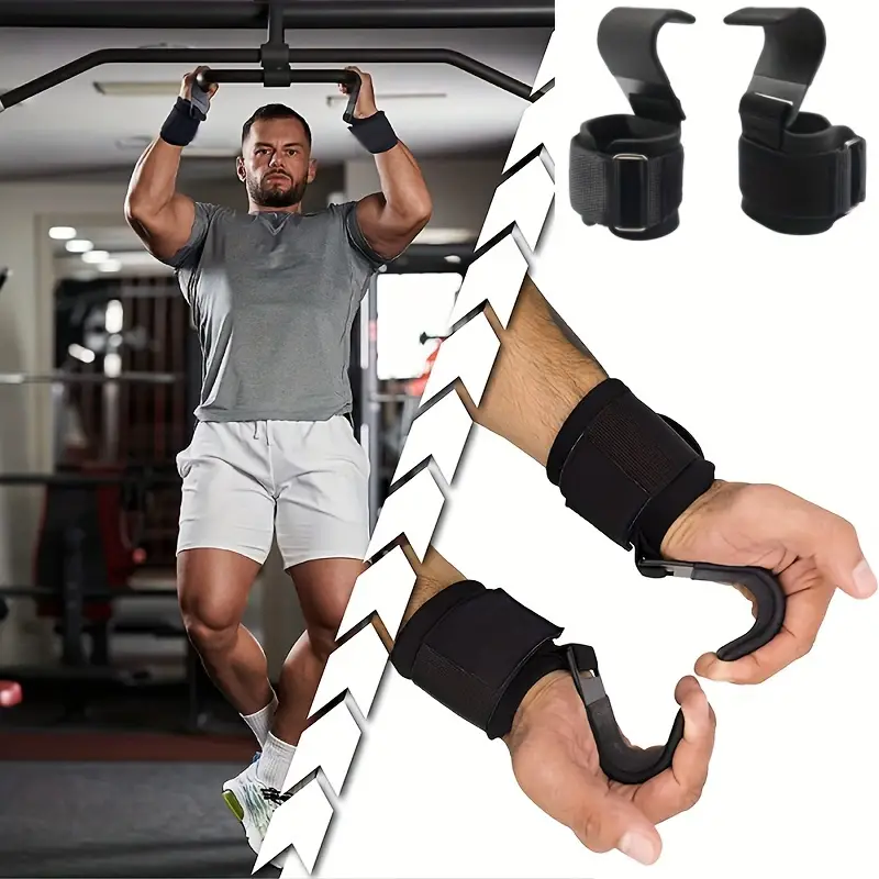 Weight Lifting Hooks Pair Gym Nerd