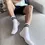 Thumbnail: Solid Black & White Thickened Mid Length Socks