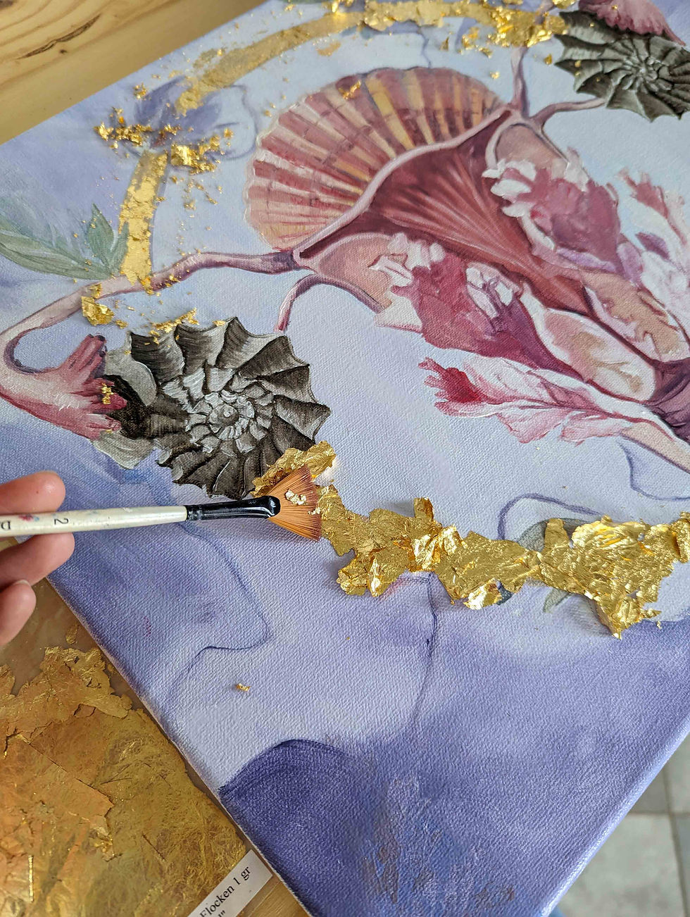 Miniature : Coquillage sacré: Huile sur toile 38X46 cm