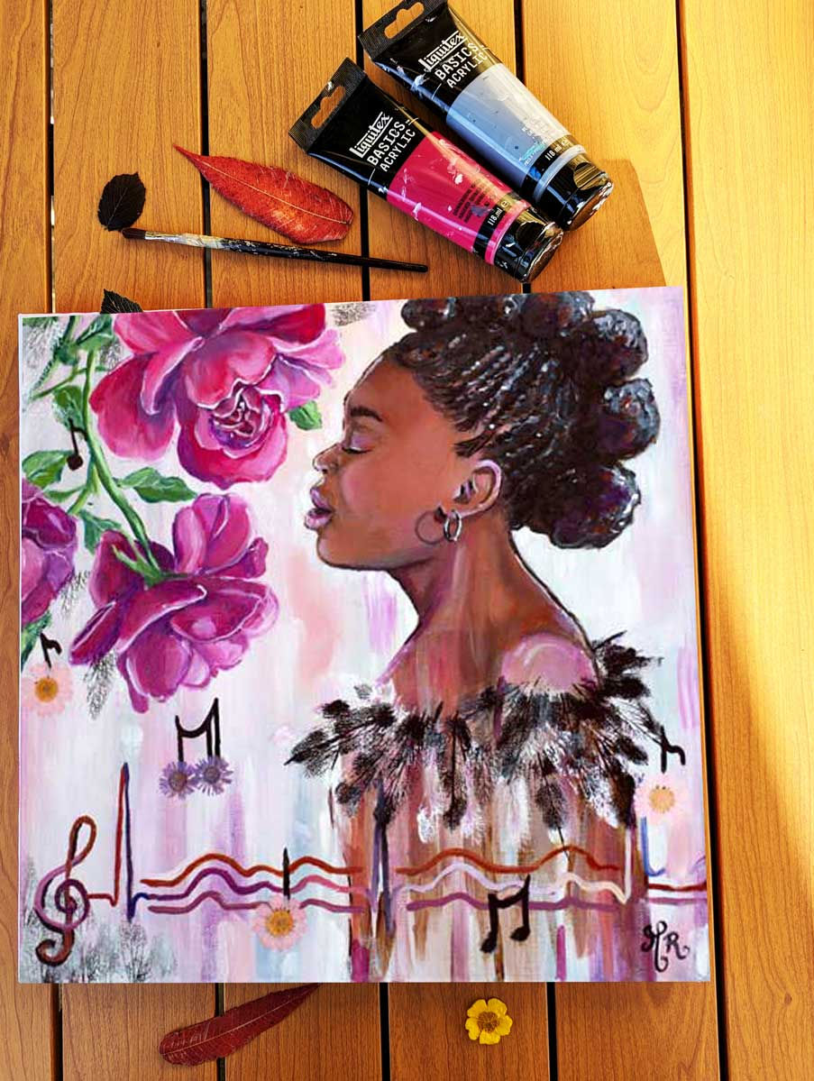 décoration murale chanteuse