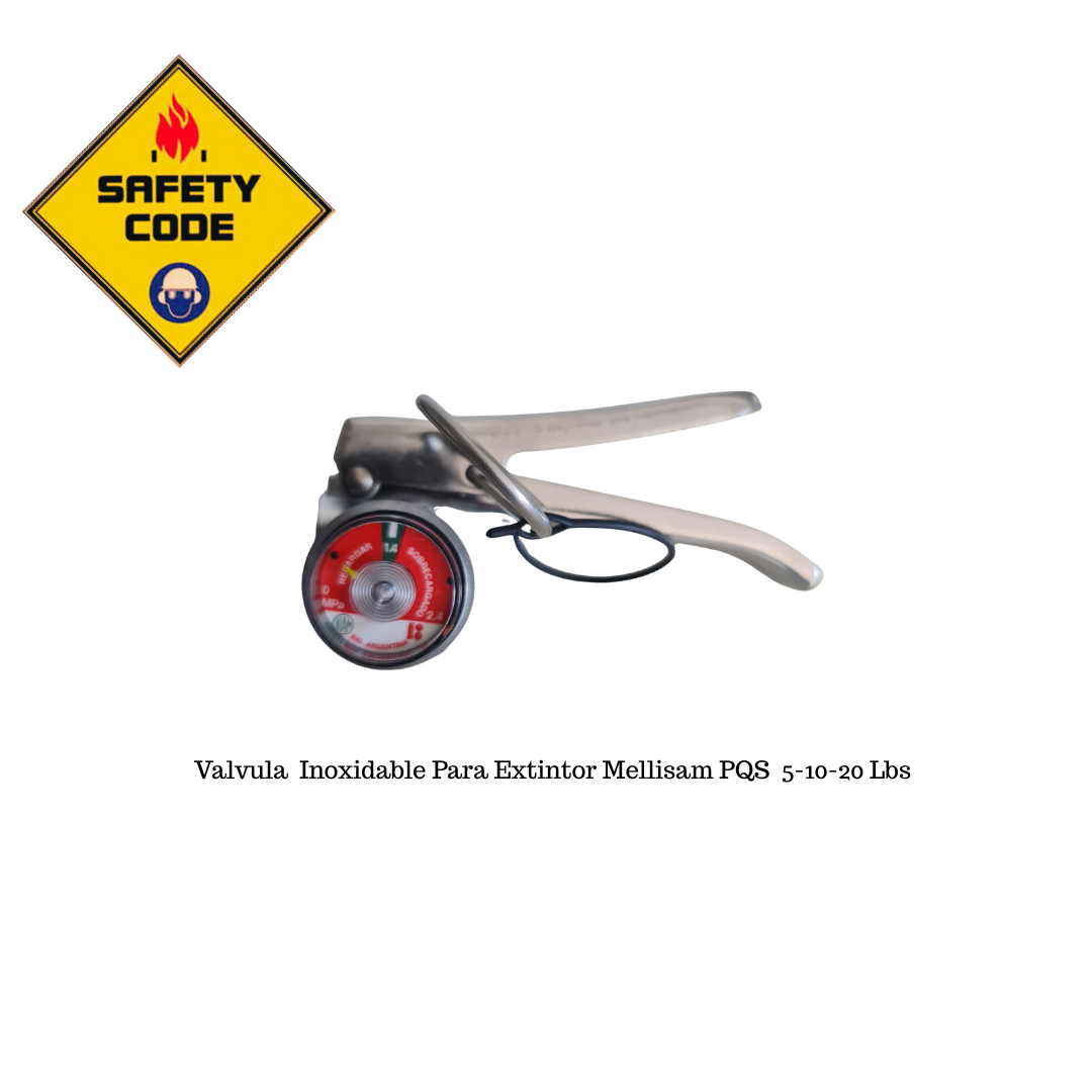 Valvula  Inoxidable Para Extintor Mellisam PQS  5-10-20 Lbs
