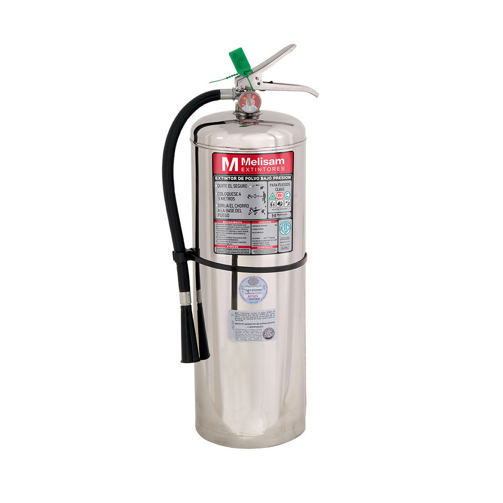 Extintor 20 Lbs PQS “ABC” ACERO INOXIDABLE