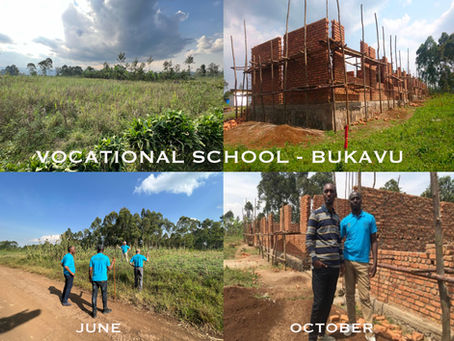 New Hope Academy, a vocational school, under construction in Bukavu