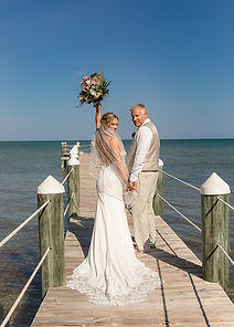 Brida and brook on dock in Islamorada