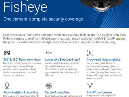 Introducing the Avigilon H6A Fisheye Camera: A New Perspective in Surveillance