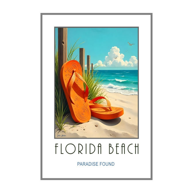 Florida Beach Poster, Jolaa Studio Art Creations, Jolanta Andraka Milligan