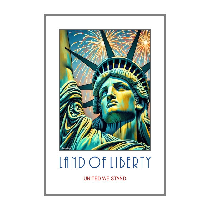 Patriotic Poster, Jolaa Studio Art Creation, Jolanta Andraka Milligan