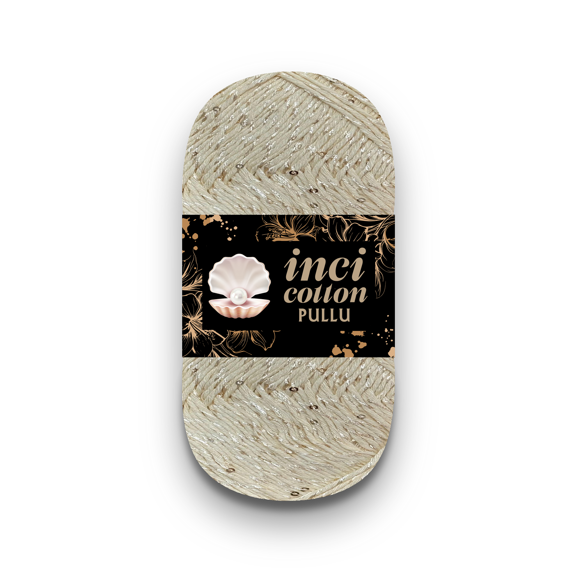 İnci Cotton Pullu Krem, ışıltılı pamuk ipliği, projelerinizde zarif ve şık bir dokunuş sağlar.