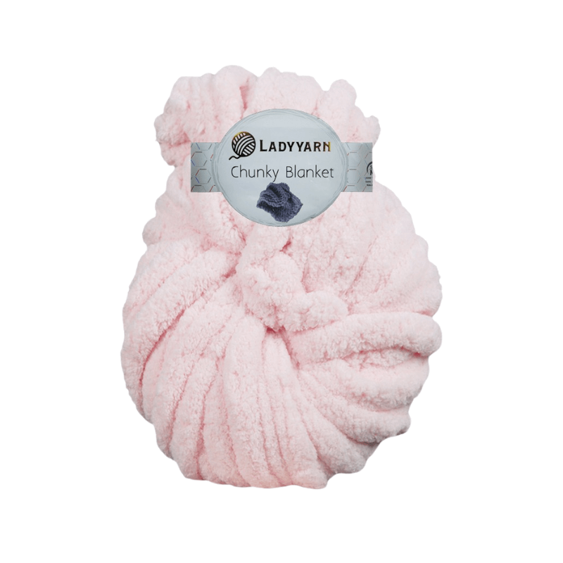LadyYarn Chunky Blanket 300 g el örgü ipi – Pudra Pembe (PL-1007)