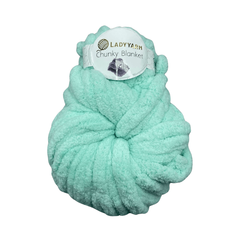 LadyYarn Chunky Blanket 300 g el örgü ipi – Mint Yeşili (PL-173)