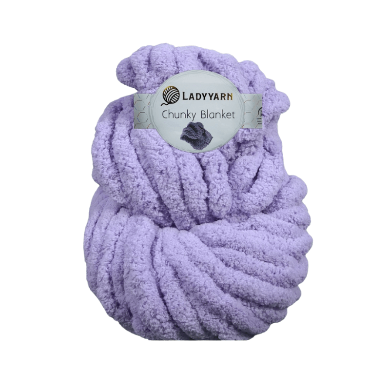LadyYarn Chunky Blanket 300 g el örgü ipi – Lila (PL-086)