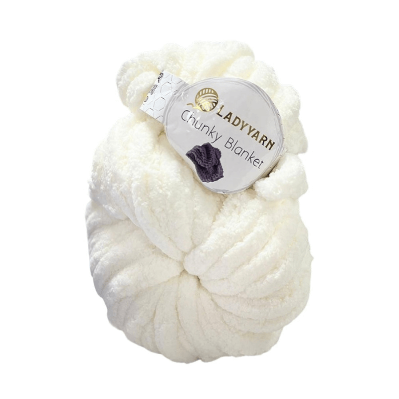 LadyYarn Chunky Blanket 300 g el örgü ipi – Doğal Ekru (PL-178)