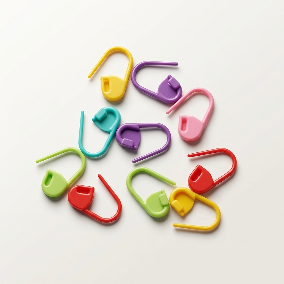 10’lu plastik çengelli iğne seti, karışık renkli ilmek belirleyici, örgü ve tığ projeleri için