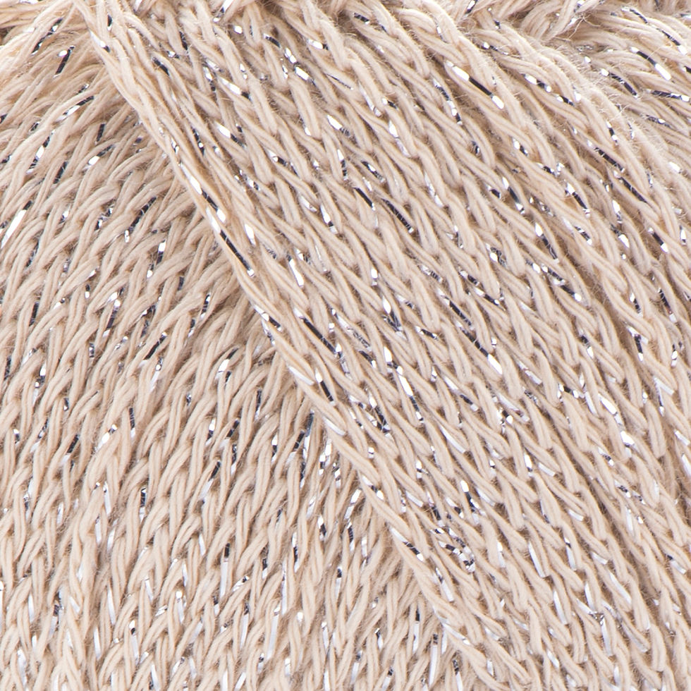 YarnArt Elegance 119 Koyu Krem ince pamuklu simli el örgü ipi