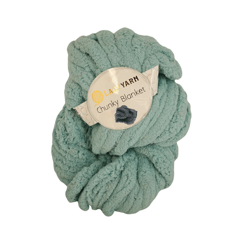LadyYarn Chunky Blanket 300 g el örgü ipi – Su Yeşili (PL-158)