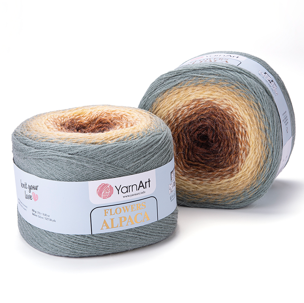 YarnArt Flowers Alpaca 416 ebruli el örgü ipi