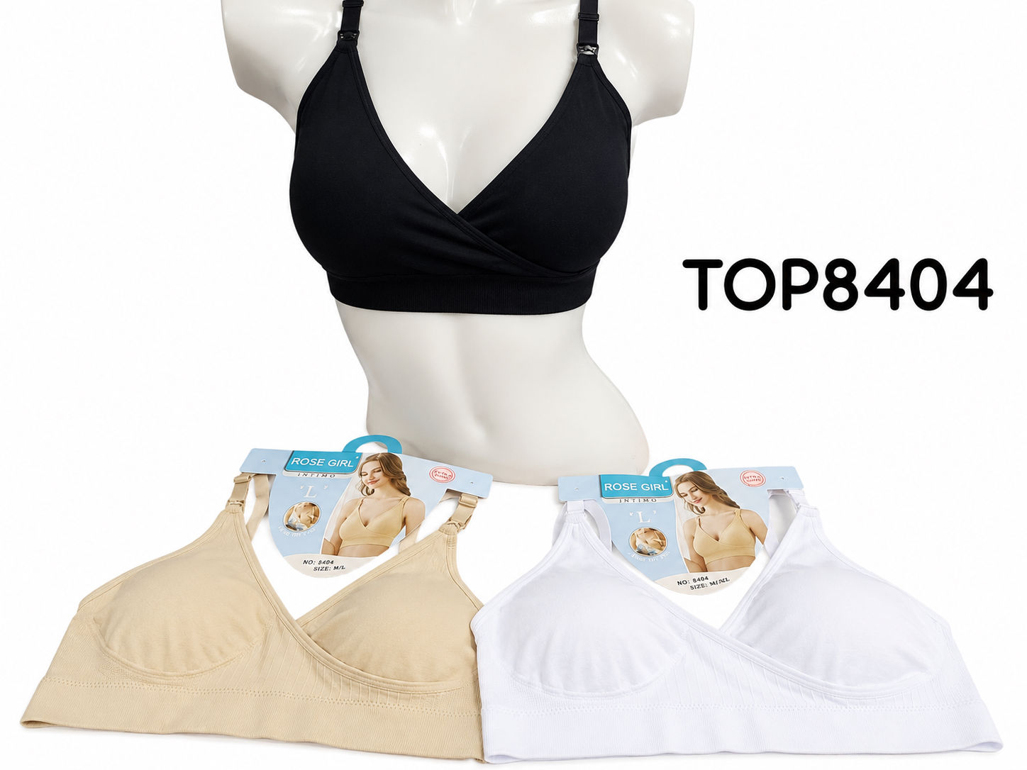 Top rose girl maternidad con broche atrás 