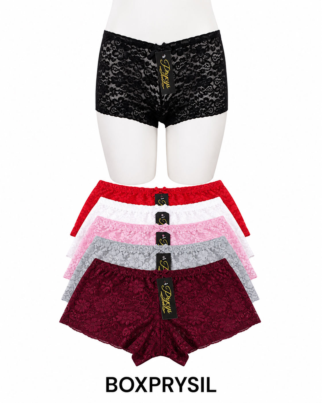 Boxer prycys encaje con silicon 