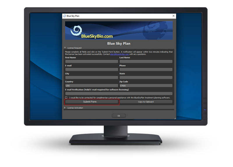 Blue Sky Plan software screenshot