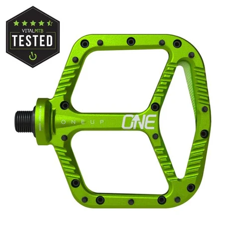 Oneup mountain bike flat pedal Alloy Green Earth to Air