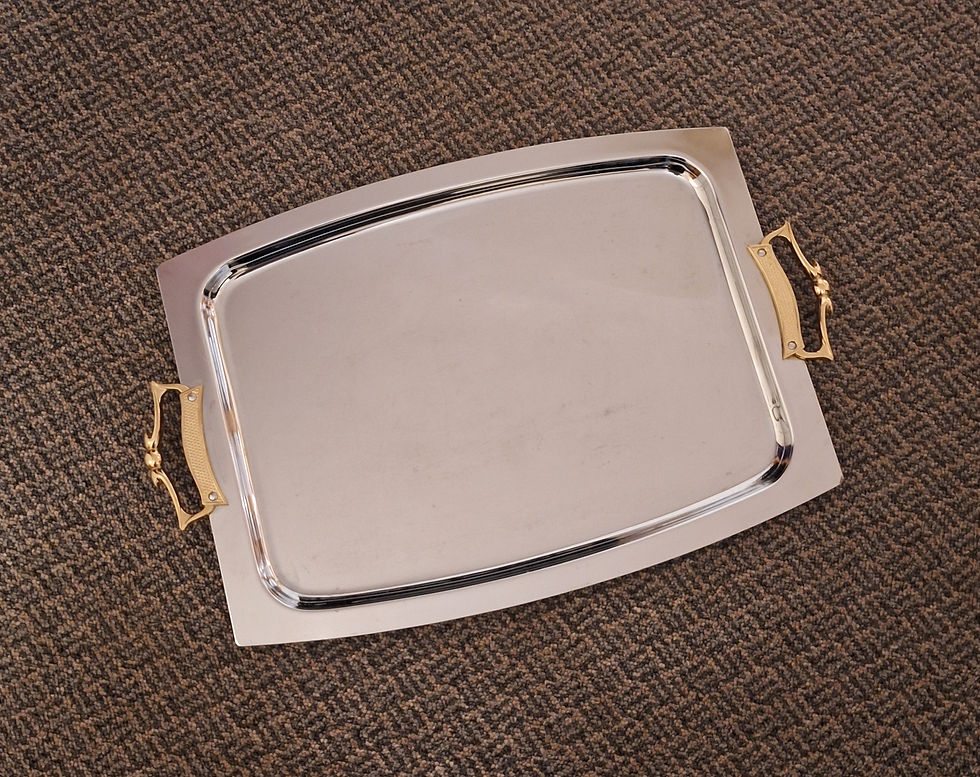 Tray with Gold Handle
