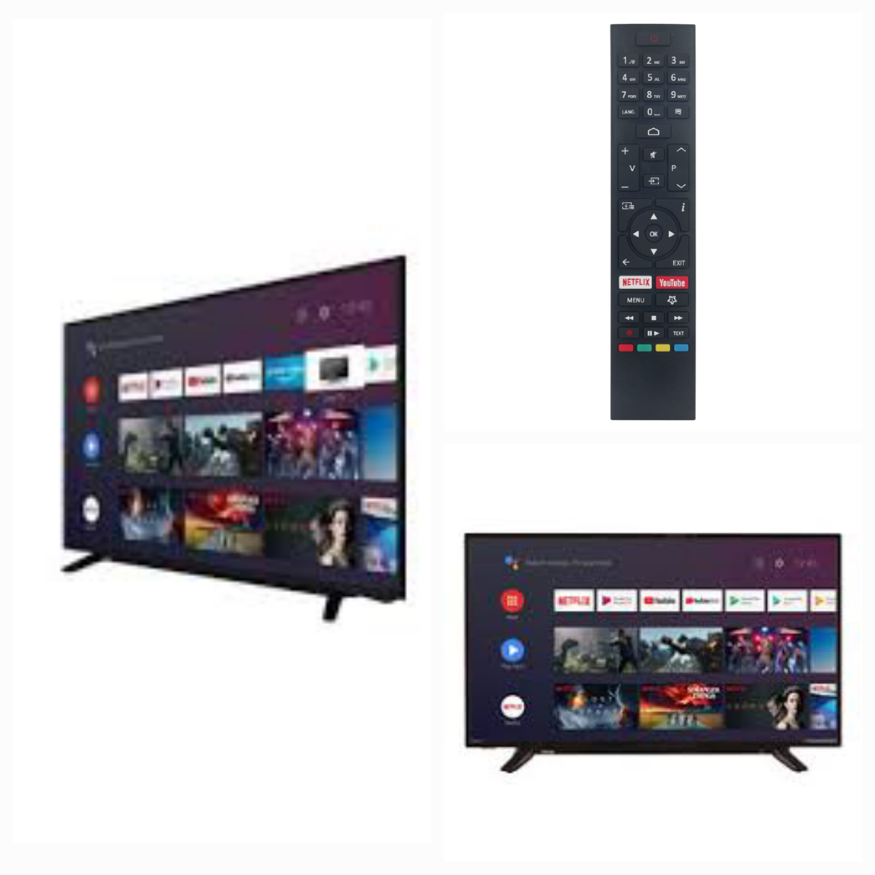 Sharp Android SMART TV 43 Zoll 108cm UHD 4K WLAN ohne Standfuss