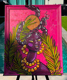 black woman acrylic painting