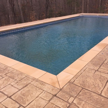 Stamped Concrete Pool Decks by Greystone Masonry