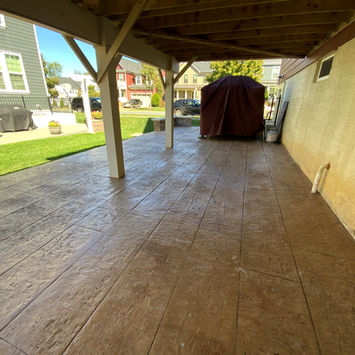 Stamped Concrete Patio by Greystone Masonry 