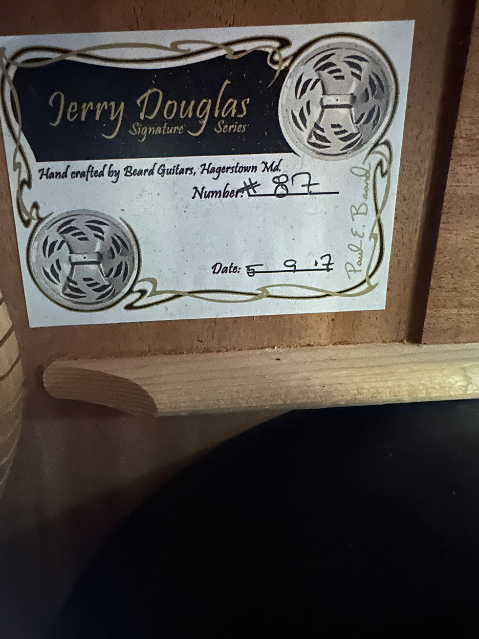 Thumbnail: Beard Guitars - Jerry Douglas Black Beard