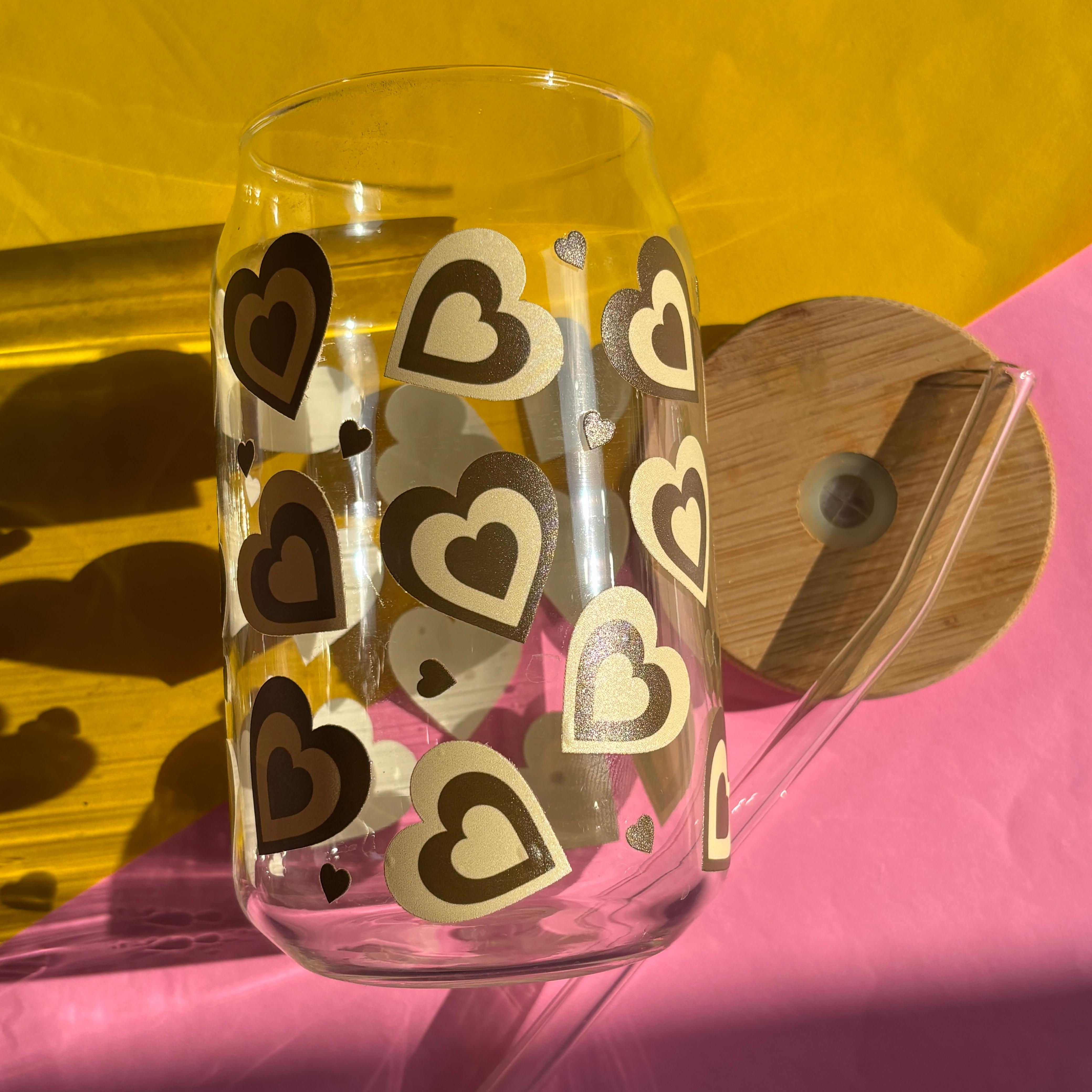 Brown Hearts Can Glass