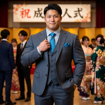 成人式のスーツをおしゃれに着こなそう！新成人男性の服装マナーと大きいサイズの選び方
